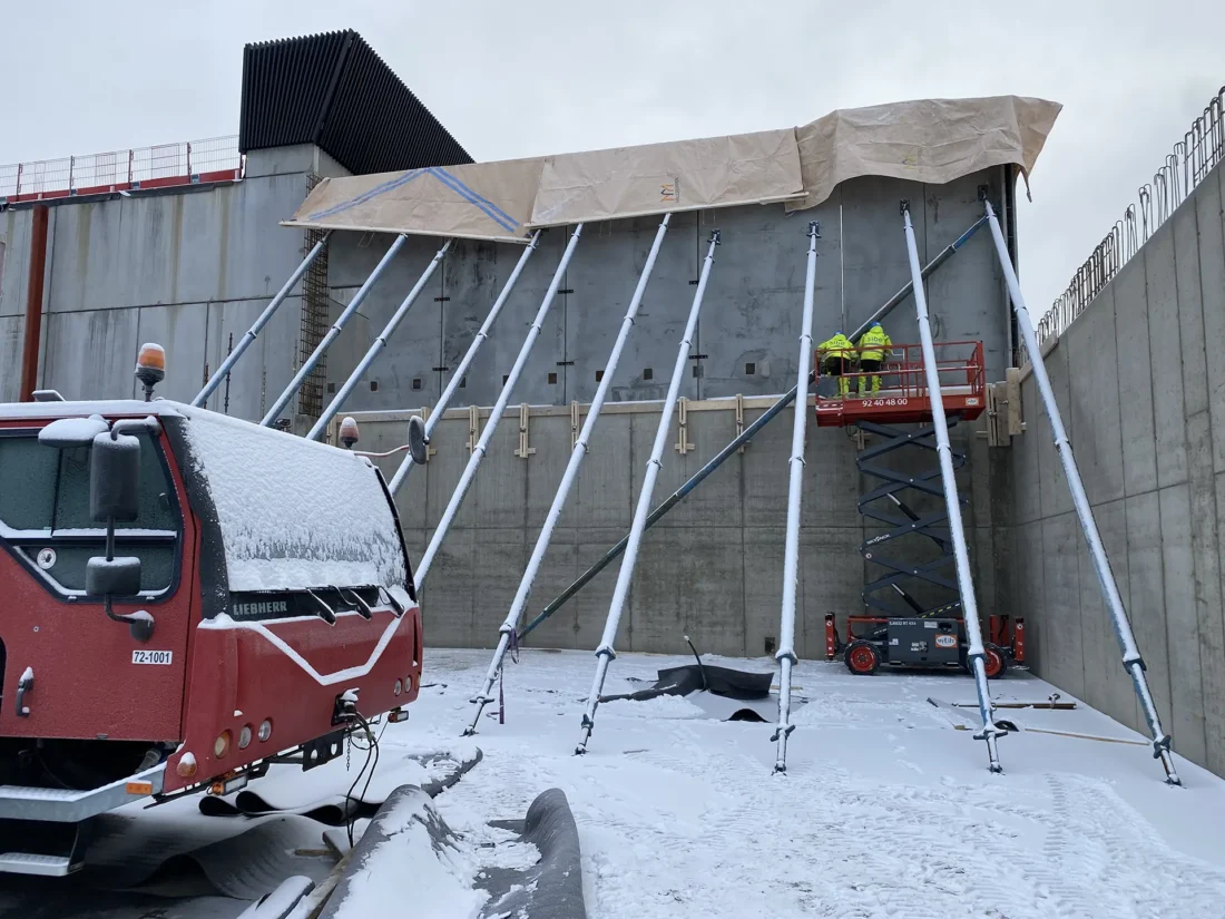 betongarbeid på Lørenskog idrettshall