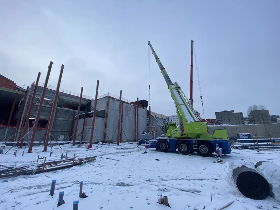 betongarbeid på Lørenskog idrettshall