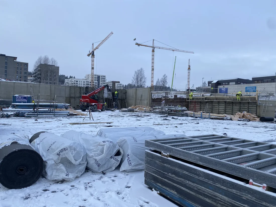 betongarbeid på Lørenskog idrettshall